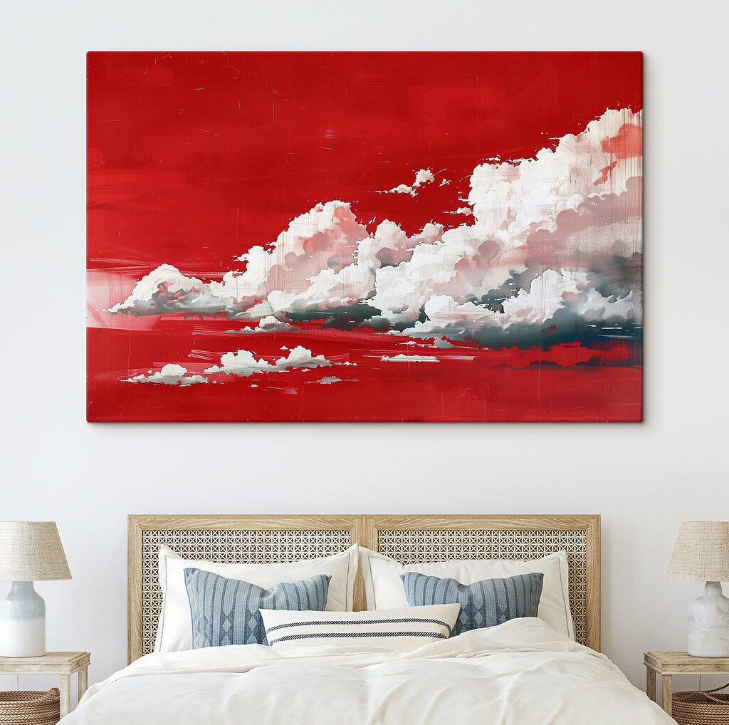 Nuages glissant sur rouge — intérieur 1