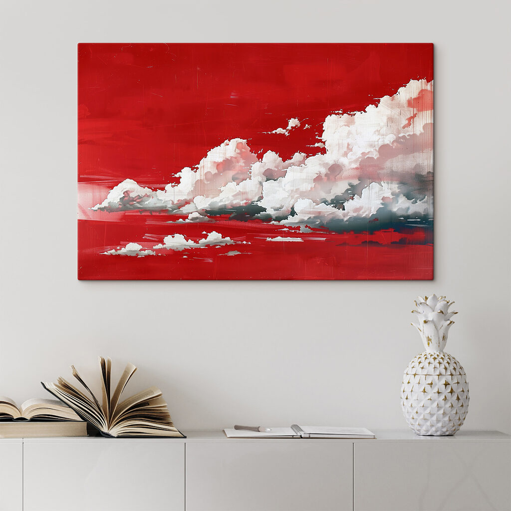 Nuages glissant sur rouge — intérieur 2