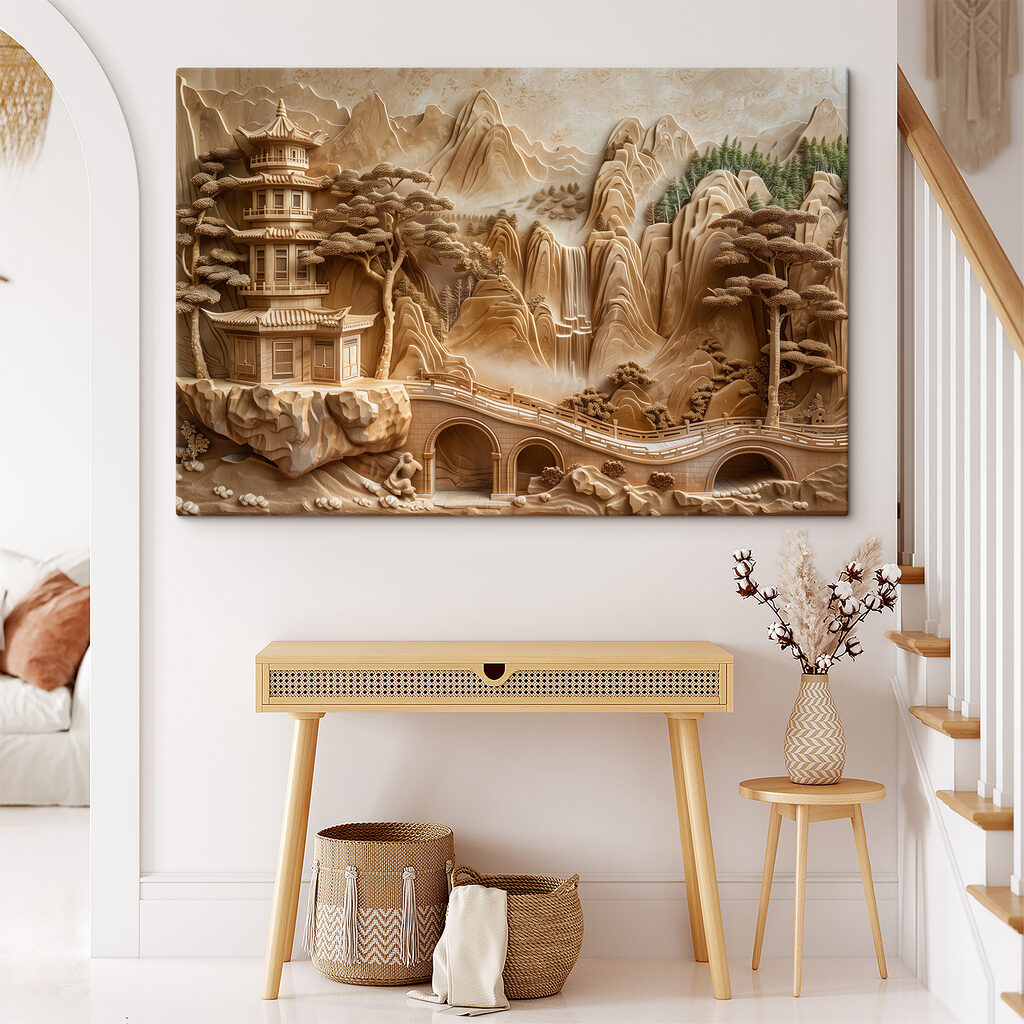 Pagode et montagnes sable — intérieur 1