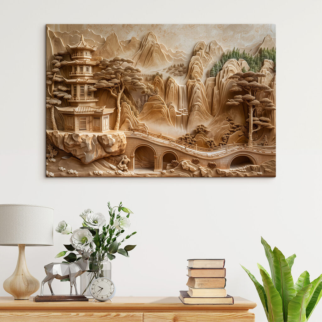 Pagode et montagnes sable — intérieur 2