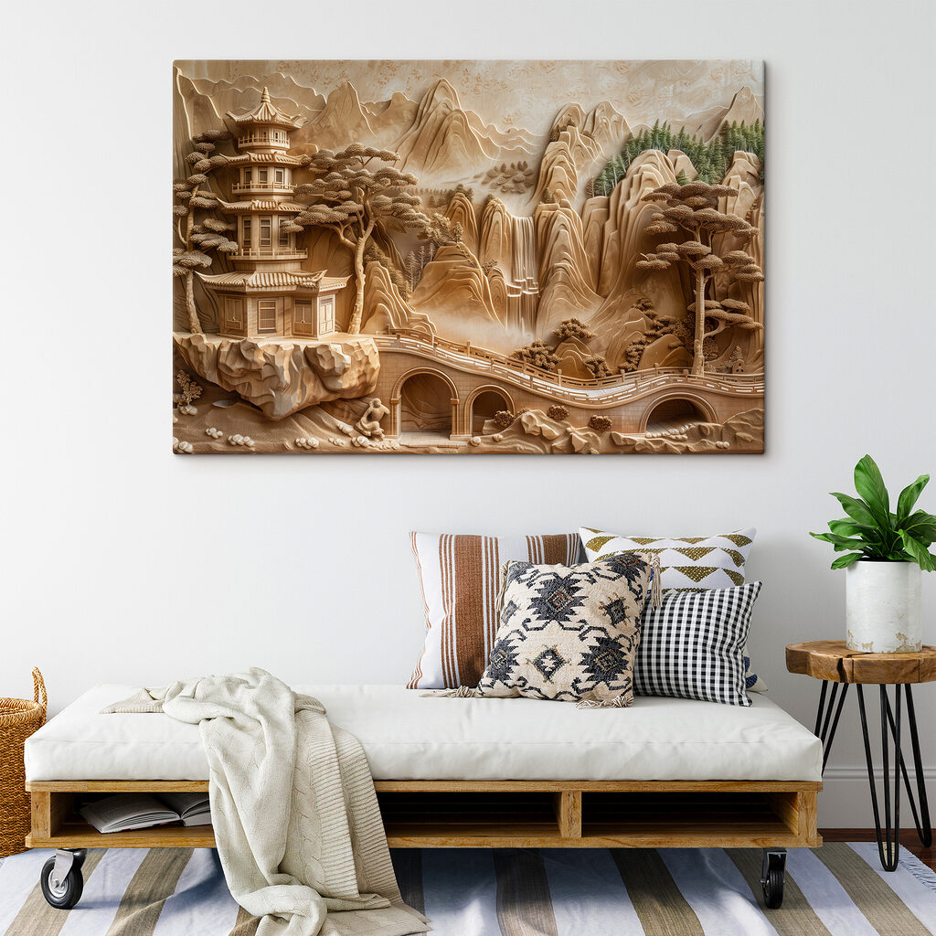 Pagode et montagnes sable — intérieur 3