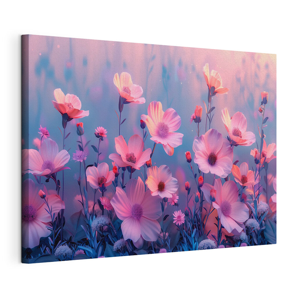 Fleurs sur fond moucheté — vue du produit