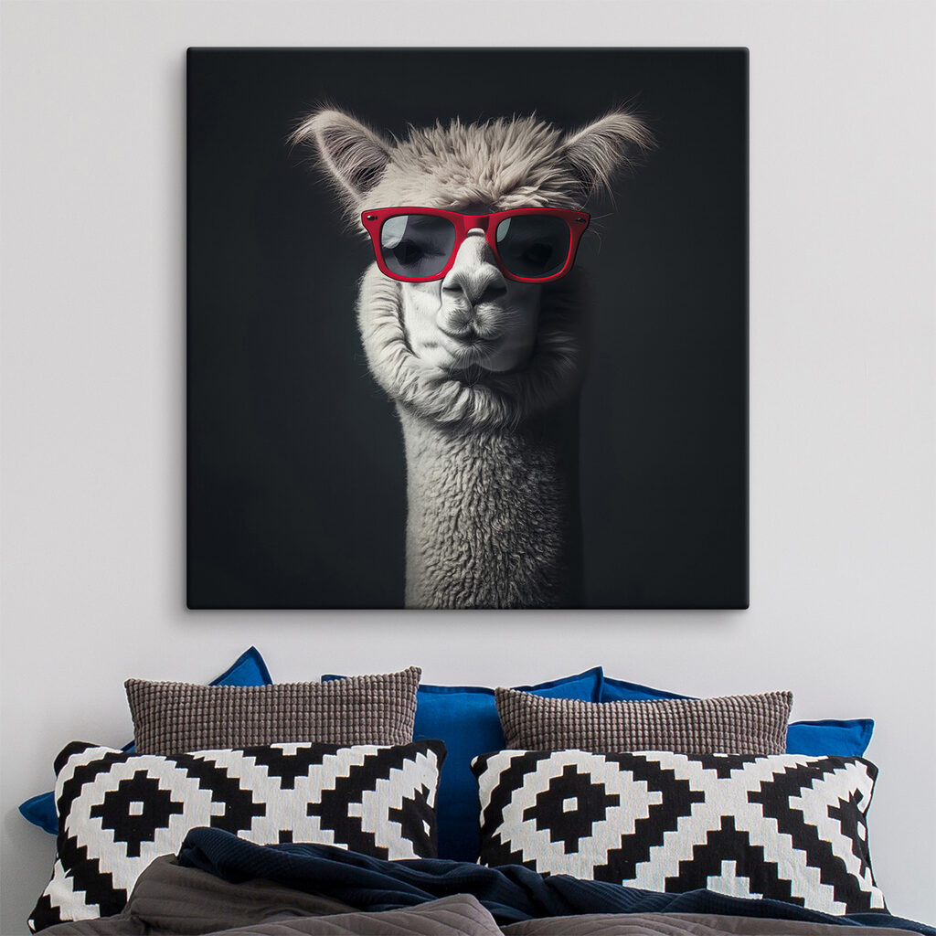 Lama aux lunettes rouges — intérieur 2