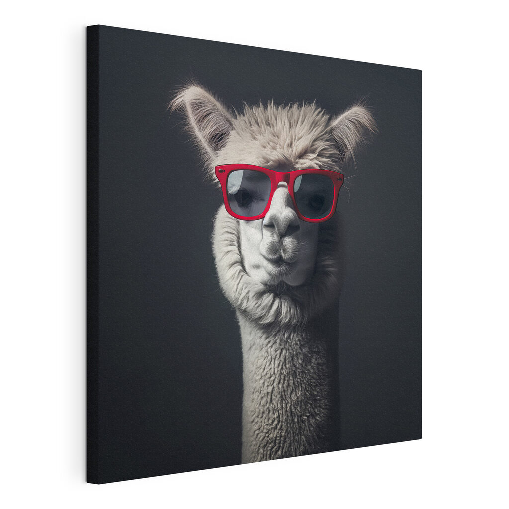 Lama aux lunettes rouges — vue du produit