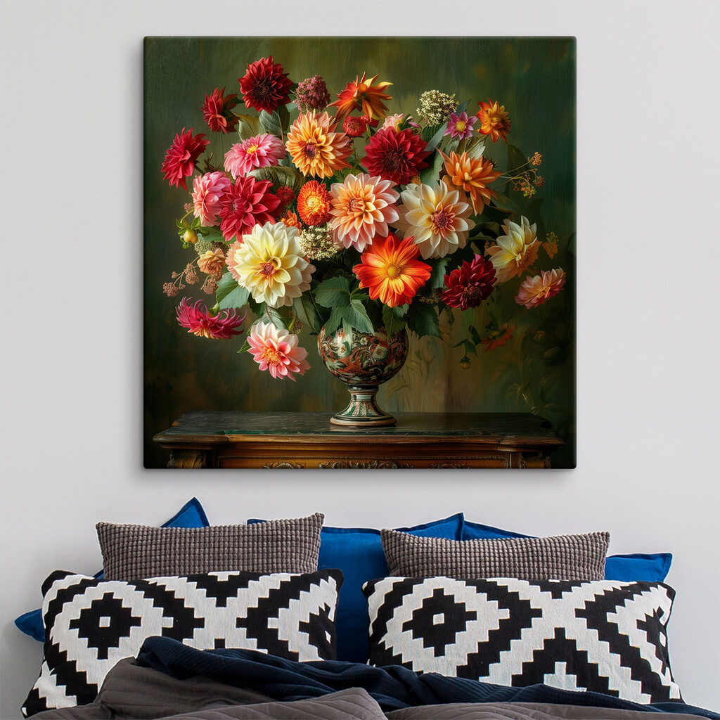 Bouquet de dahlias — intérieur 2