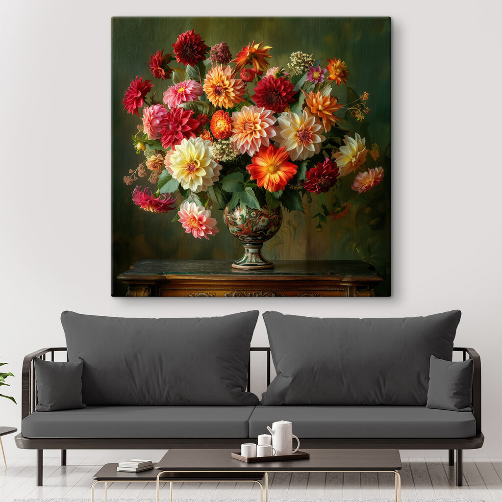Bouquet de dahlias — intérieur 3