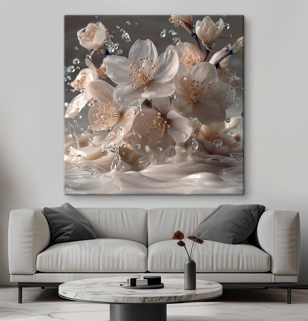 Fleurs parmi les gouttes — intérieur 1