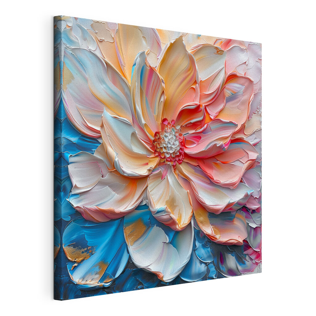 Fleur corail et bleue — vue du produit