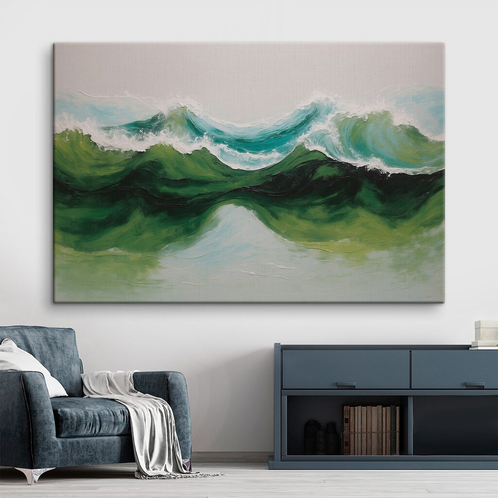 Vagues vertes et écume — intérieur 2