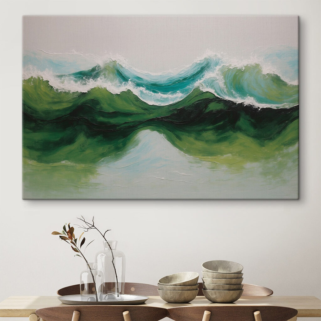 Vagues vertes et écume — intérieur 3