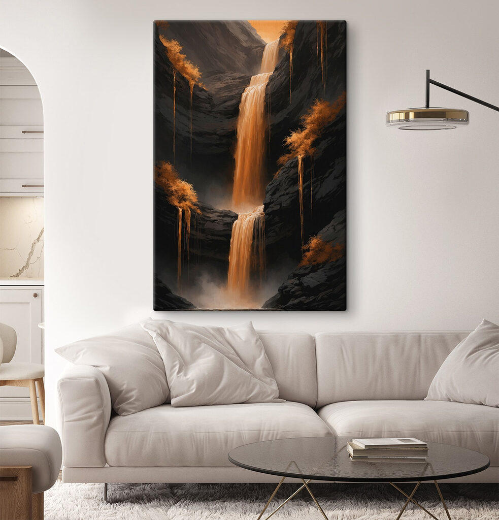Cascade dorée dans l’ombre — intérieur 1