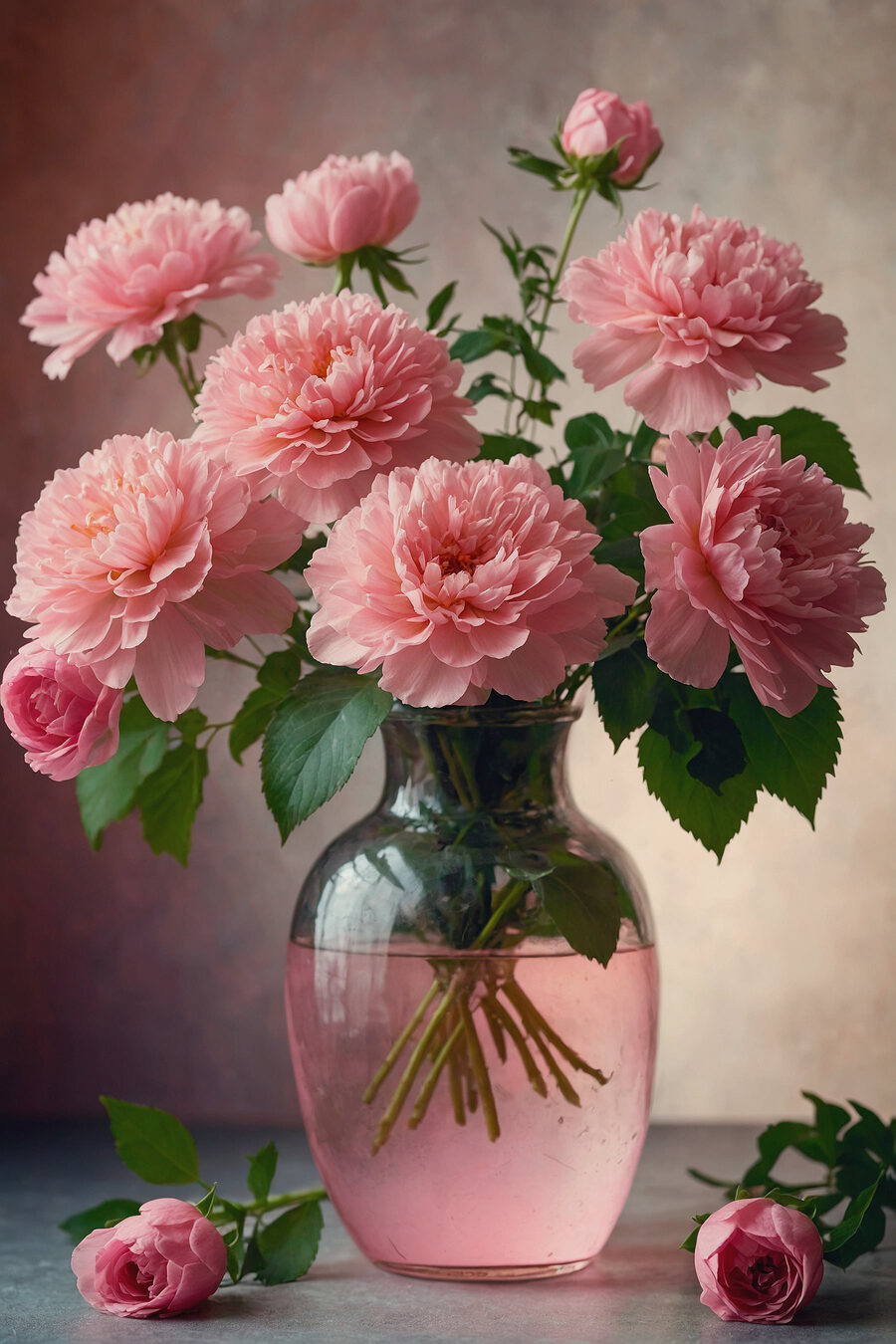 Bouquet tout en rose — motif complet