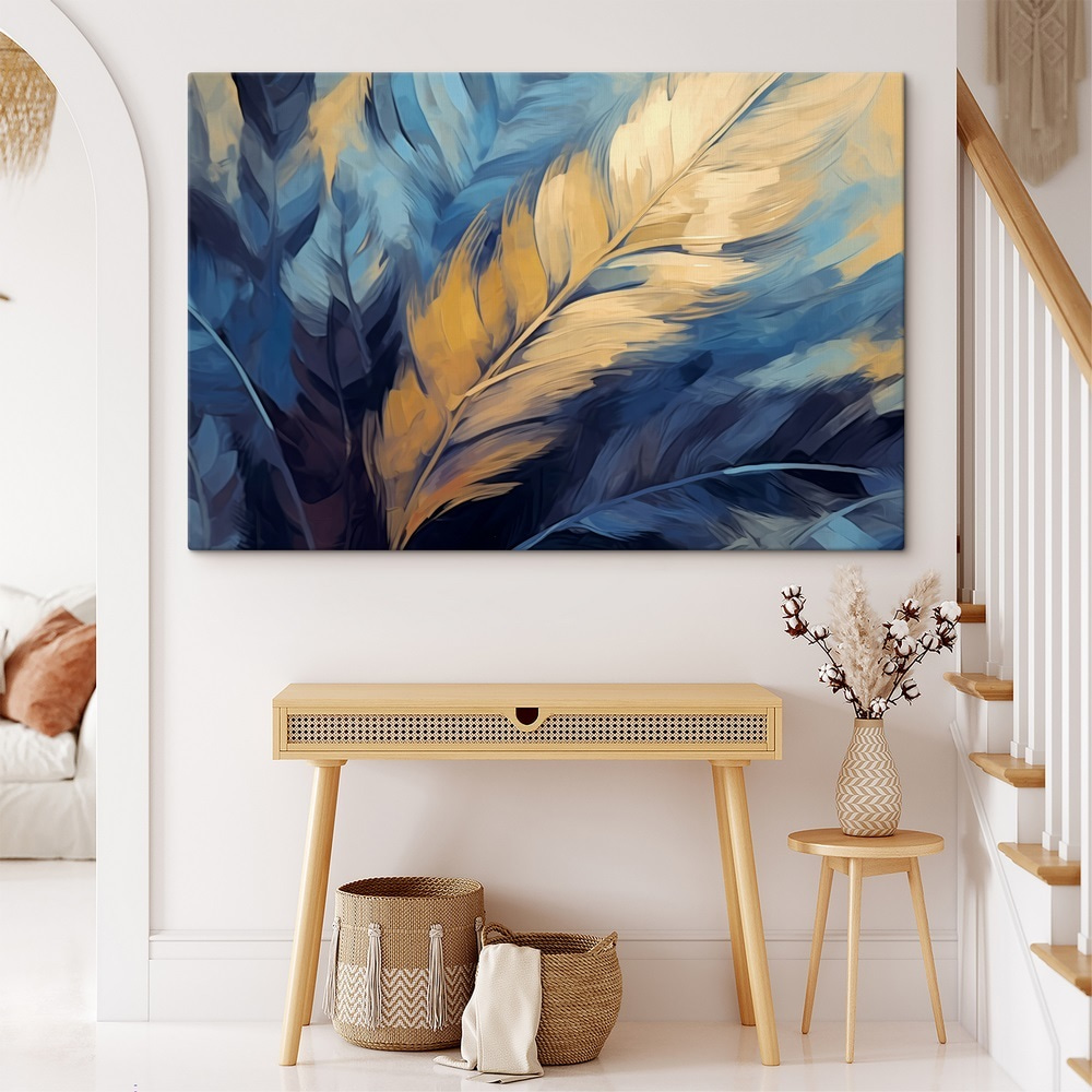 Plume d’or sur bleu — intérieur 1