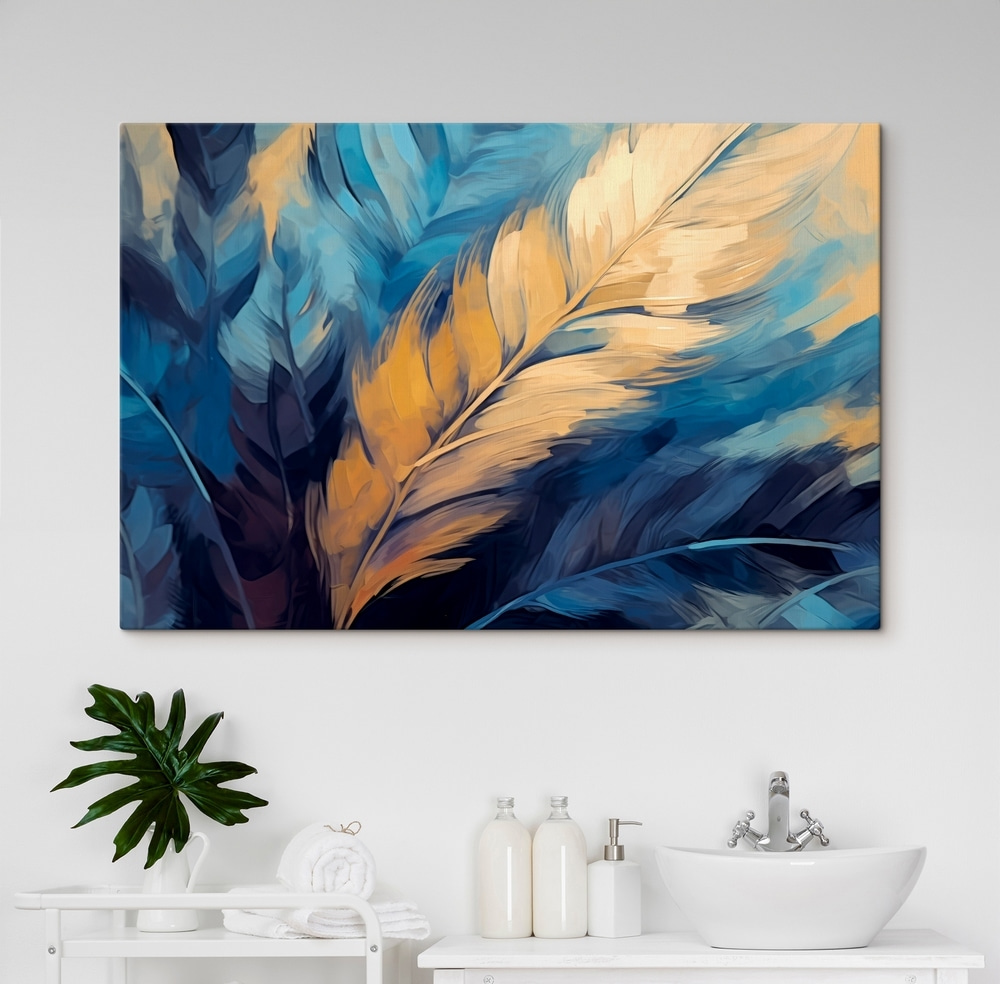 Plume d’or sur bleu — intérieur 2