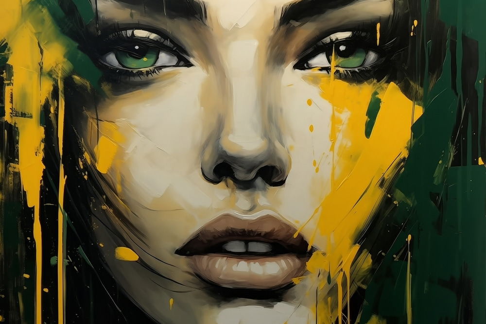 Regard derrière le jaune — motif complet