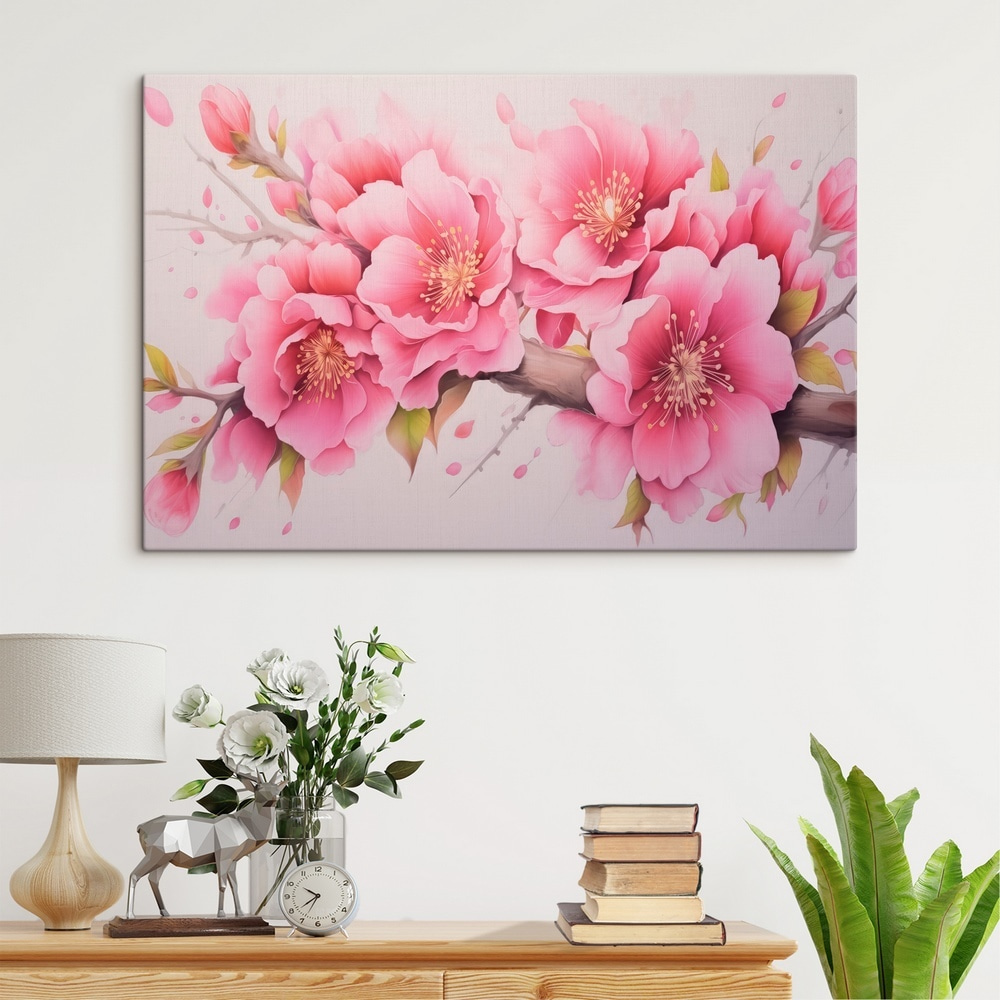 Fleurs roses et éclaboussures — intérieur 1