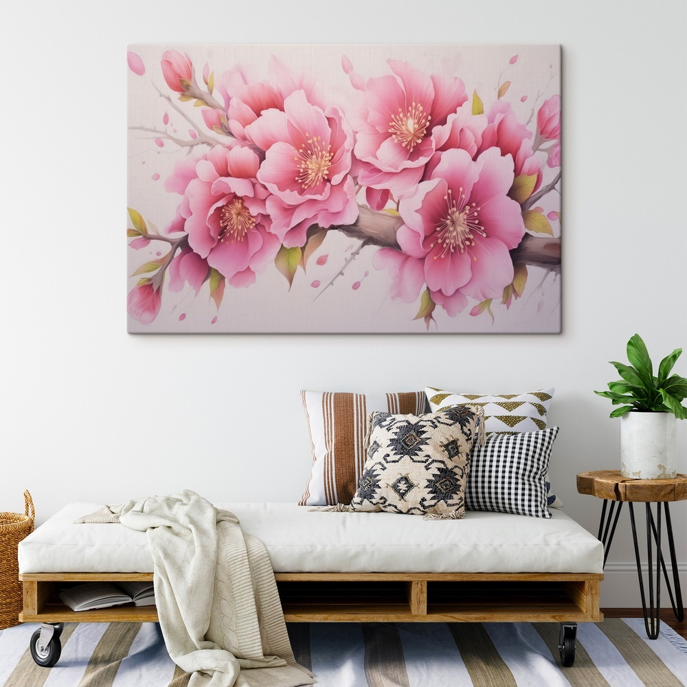 Fleurs roses et éclaboussures — intérieur 2