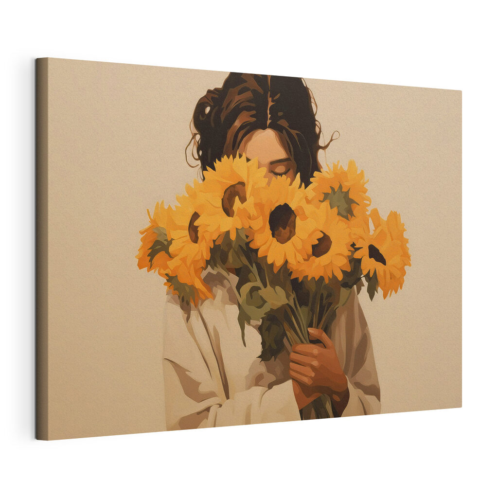 Derrière les tournesols — vue du produit
