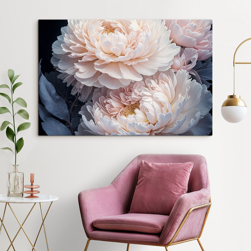 Pivoines sur feuillage sombre — intérieur 2