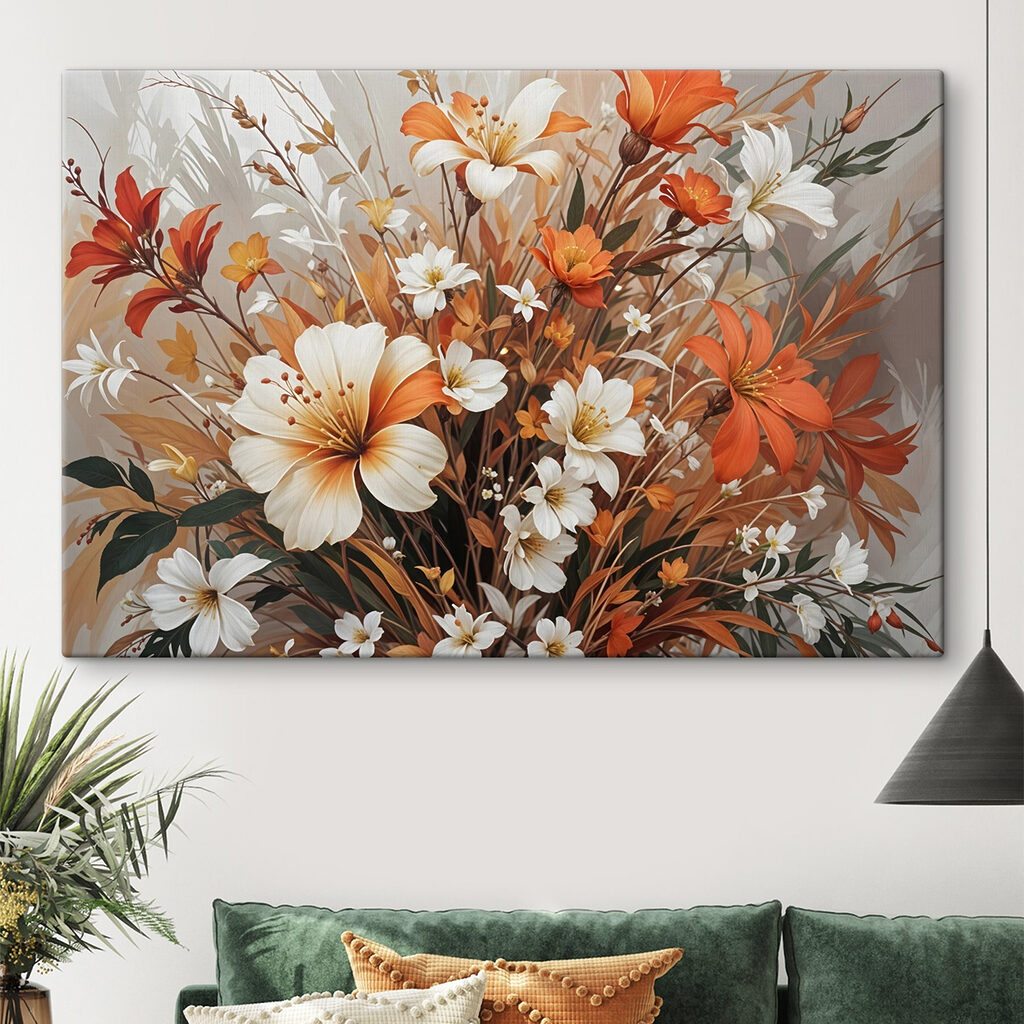 Fleurs d’automne au pinceau — intérieur 2