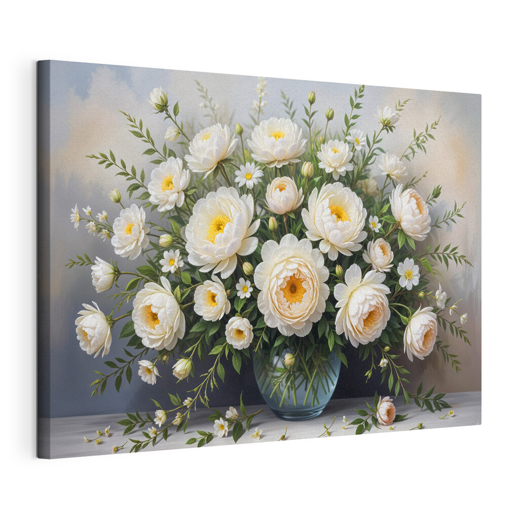 Vase de roses blanches — vue du produit