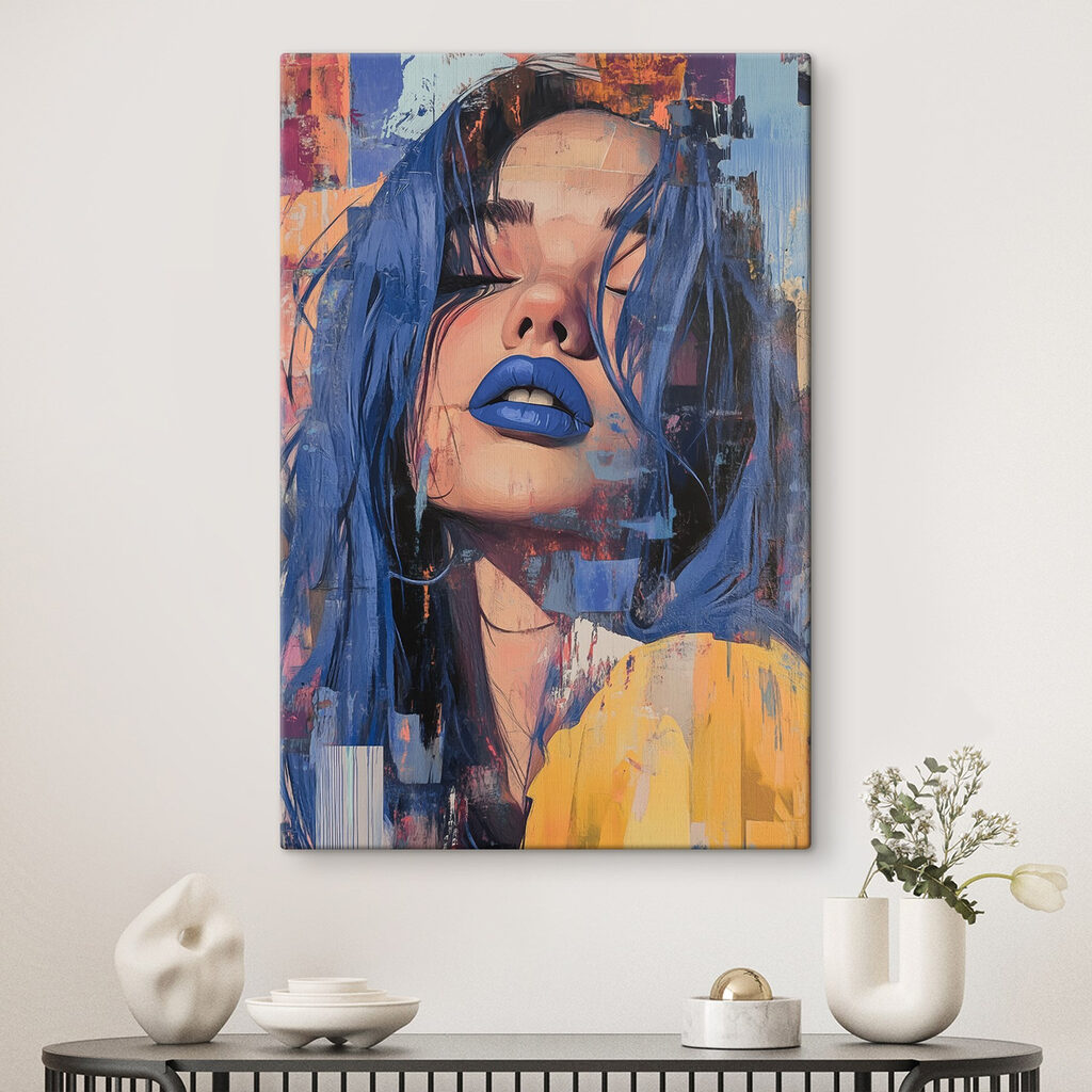 Portrait aux lèvres bleues — intérieur 2
