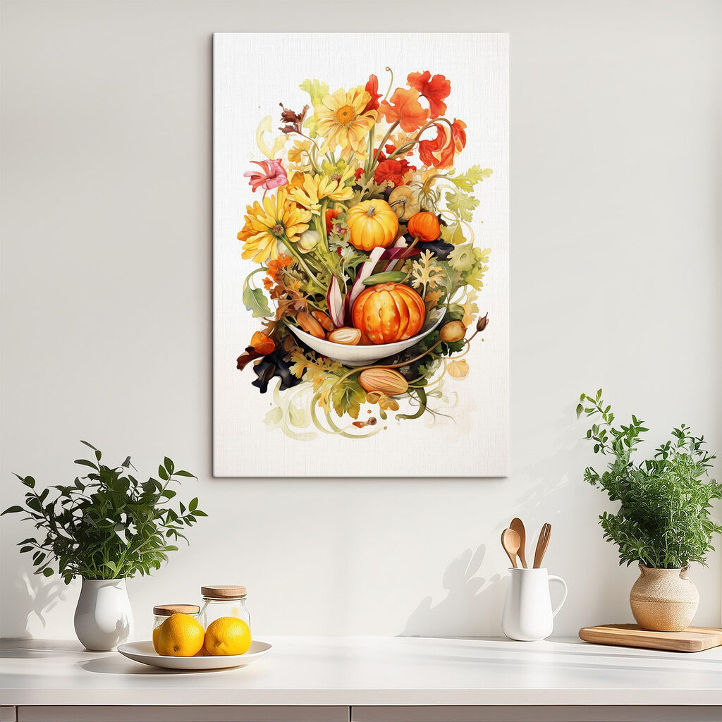 Bouquet potager à l’aquarelle — intérieur 1