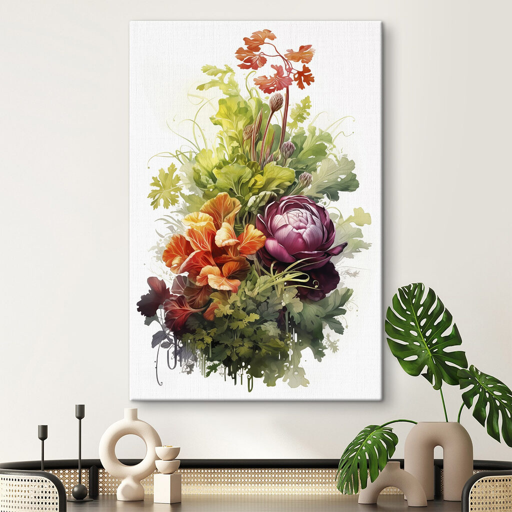 Chou rouge et fleurs — intérieur 1