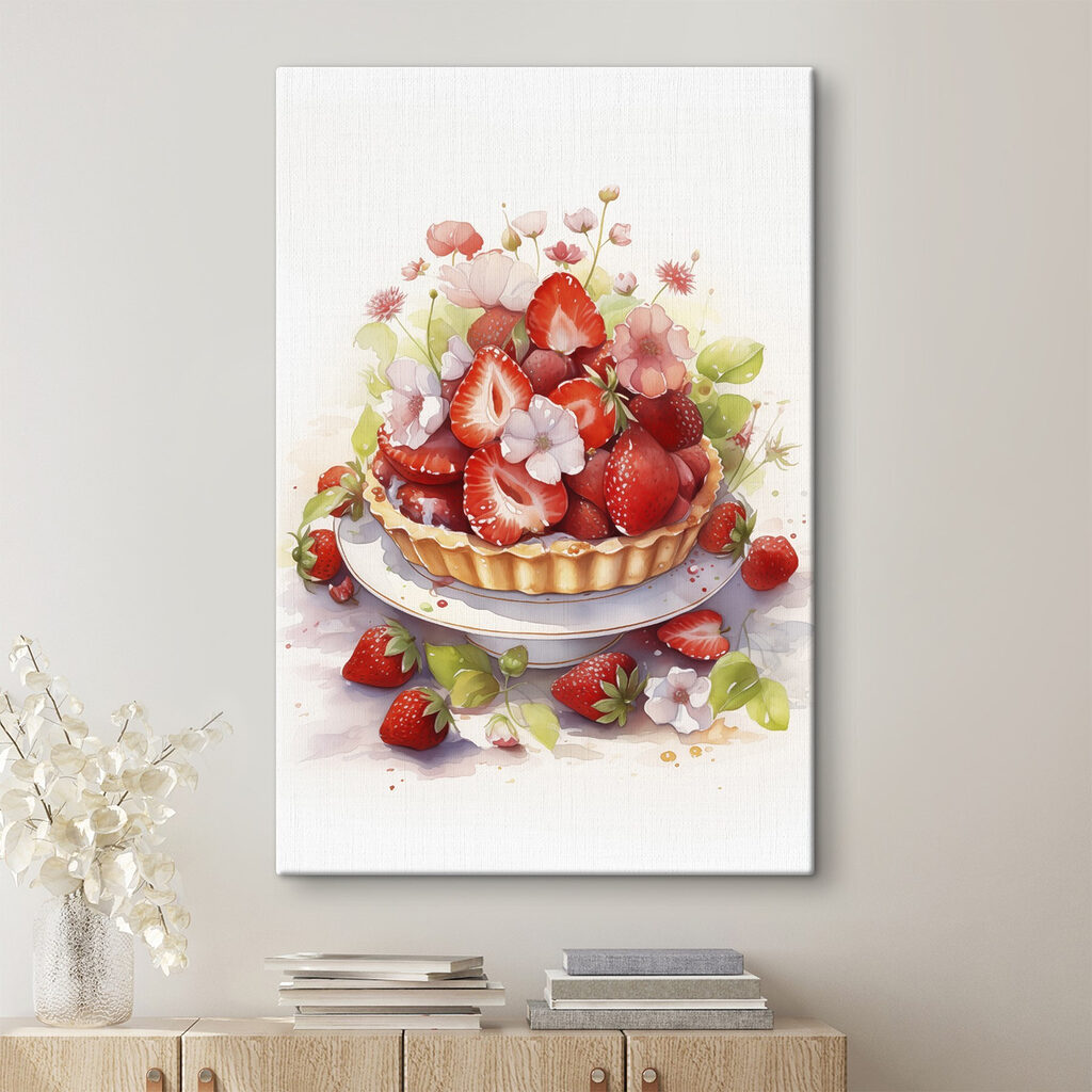Tarte aux fraises fleurie — intérieur 1