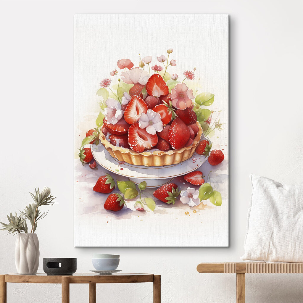 Tarte aux fraises fleurie — intérieur 2