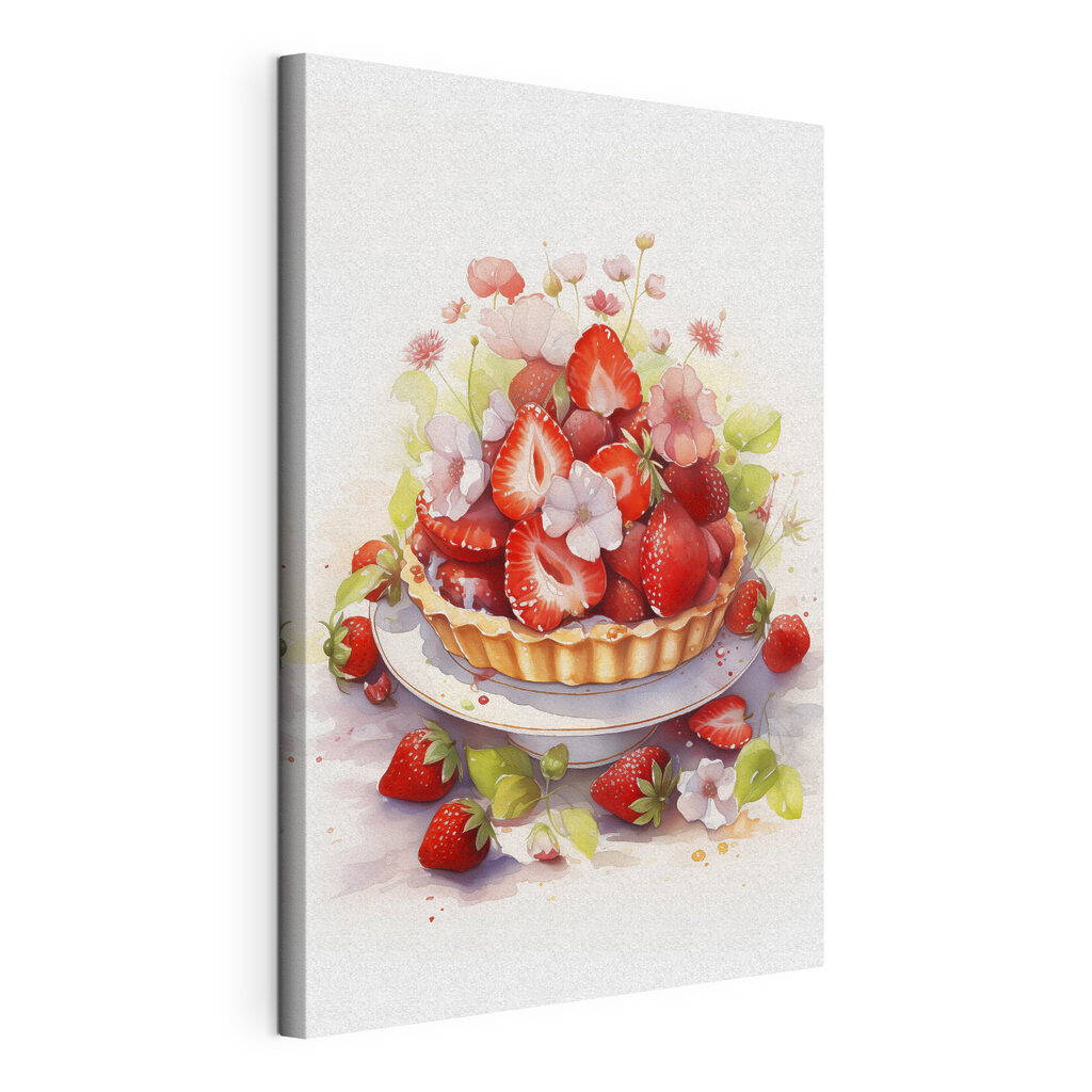 Tarte aux fraises fleurie — vue du produit