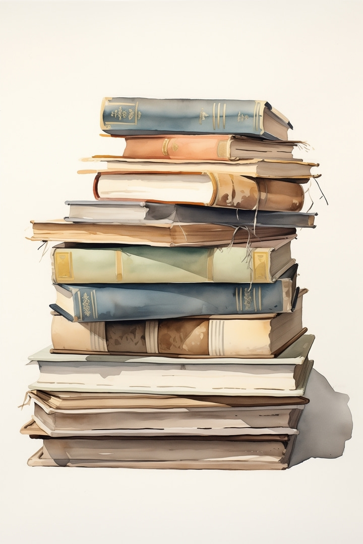 Pile de vieux livres — motif complet