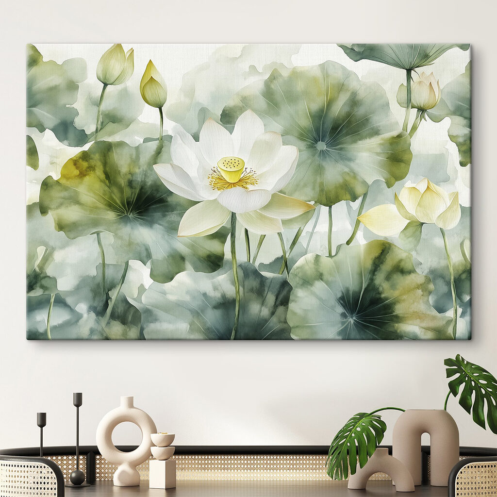 Fleur de lotus blanche — intérieur 1