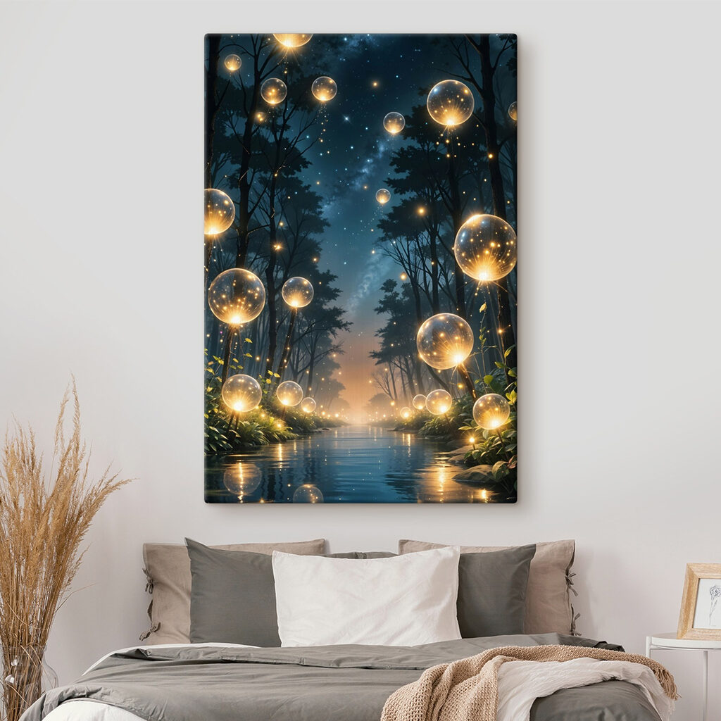 Lumières dans la forêt dans un intérieur