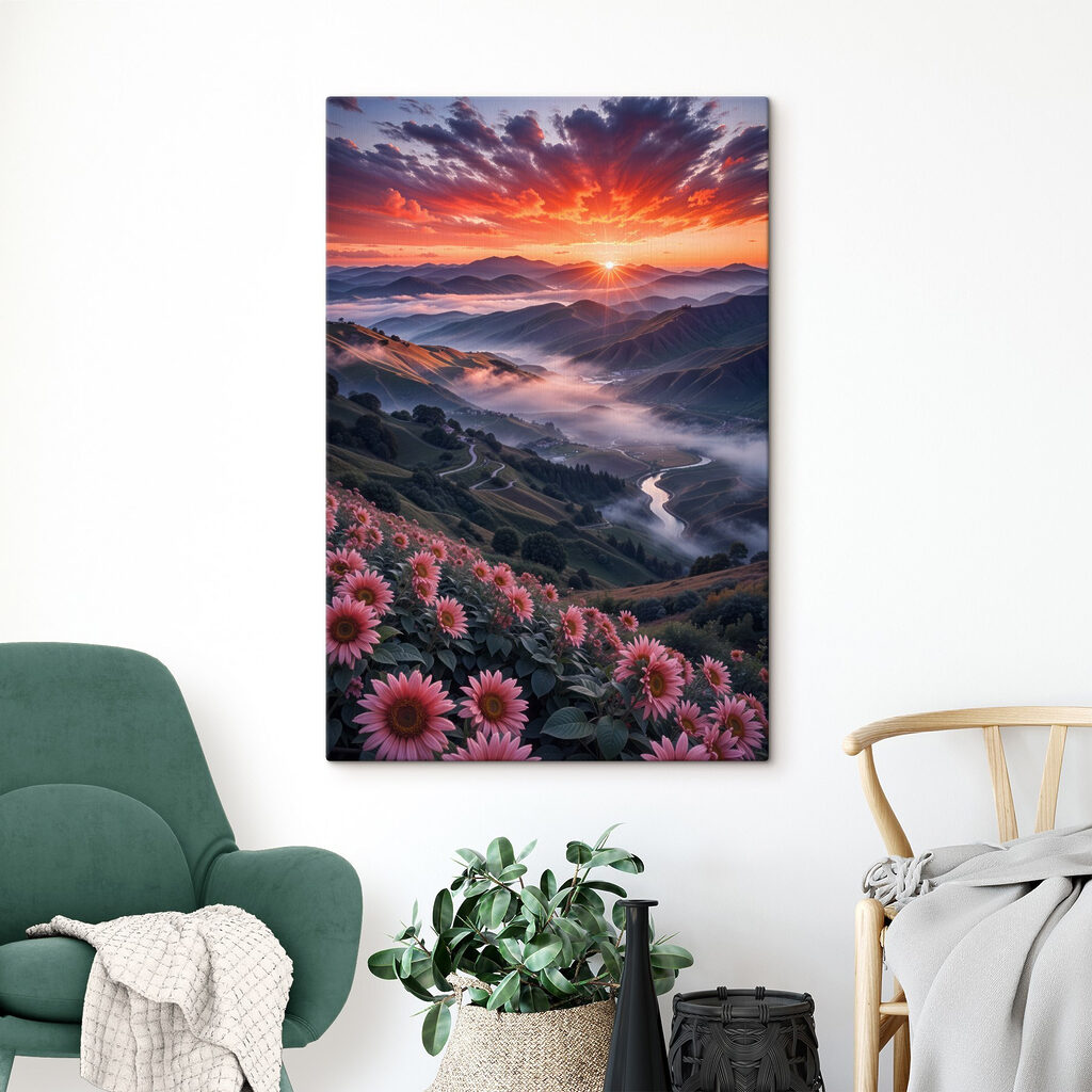 Fleurs sur la vallée — intérieur 2