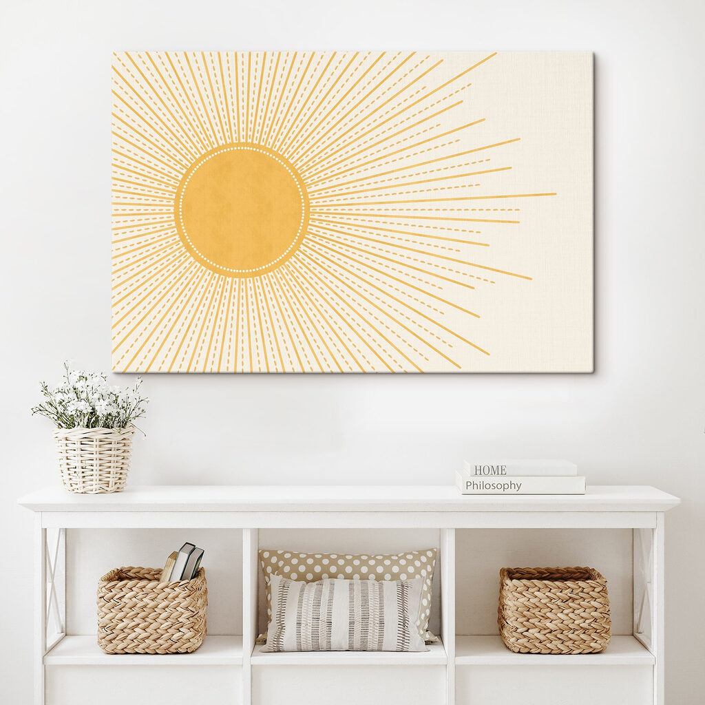 Soleil aux rayons pointillés — intérieur 1