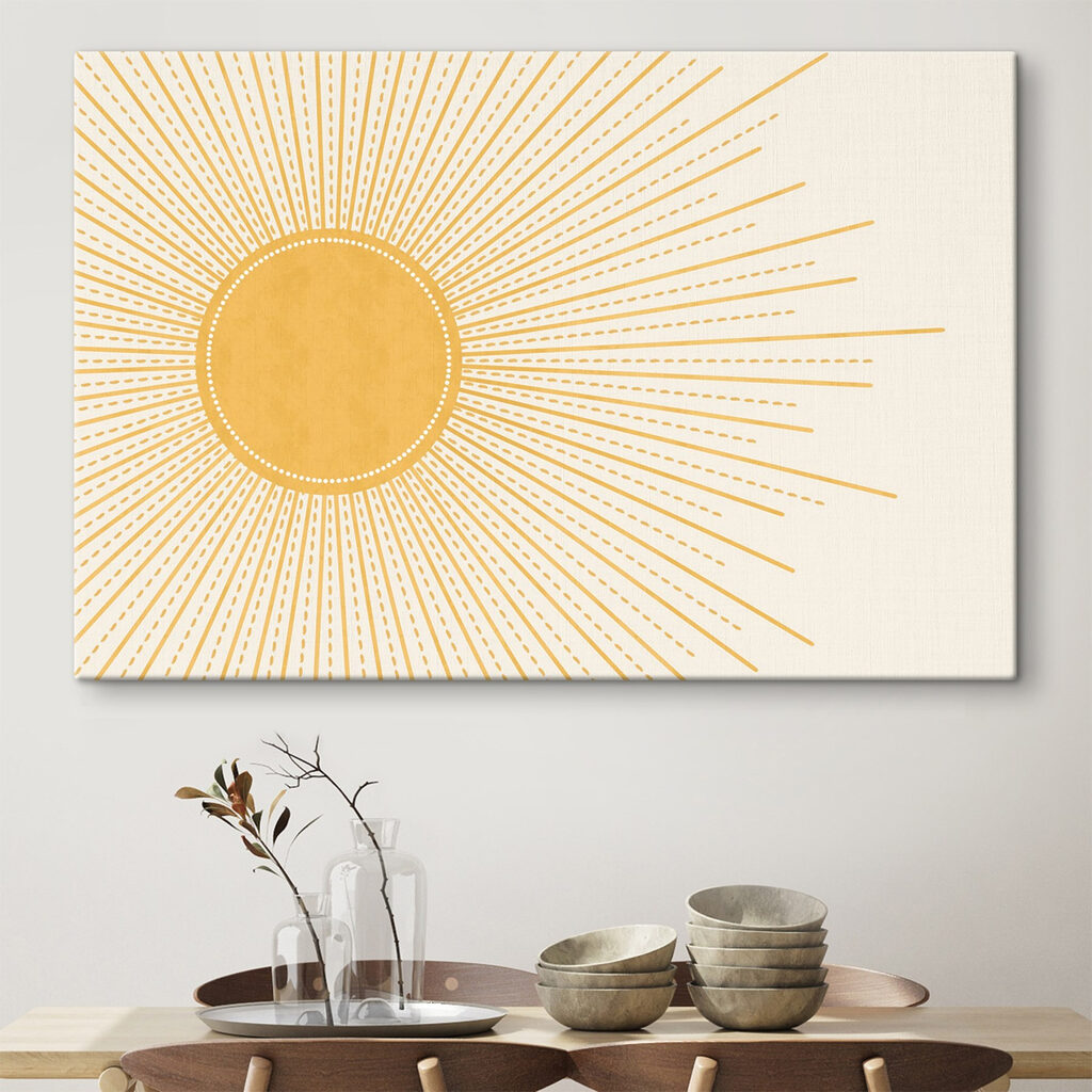 Soleil aux rayons pointillés — intérieur 2