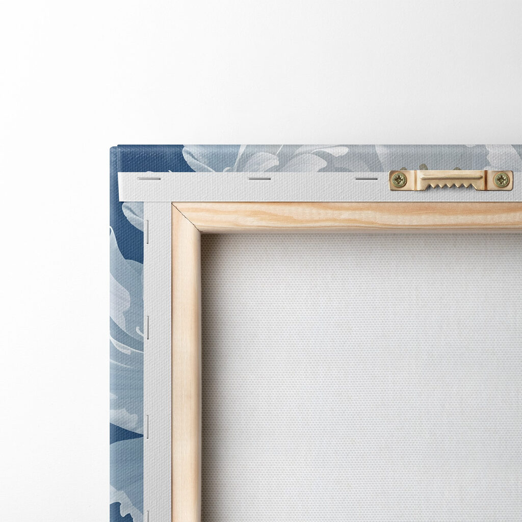 Pivoines blanches sur bleu — dos