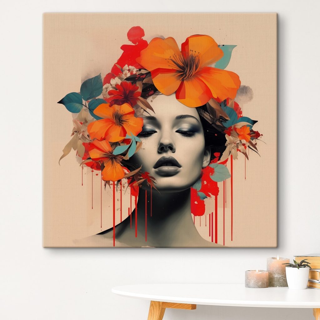Couronne de fleurs orange — intérieur 1