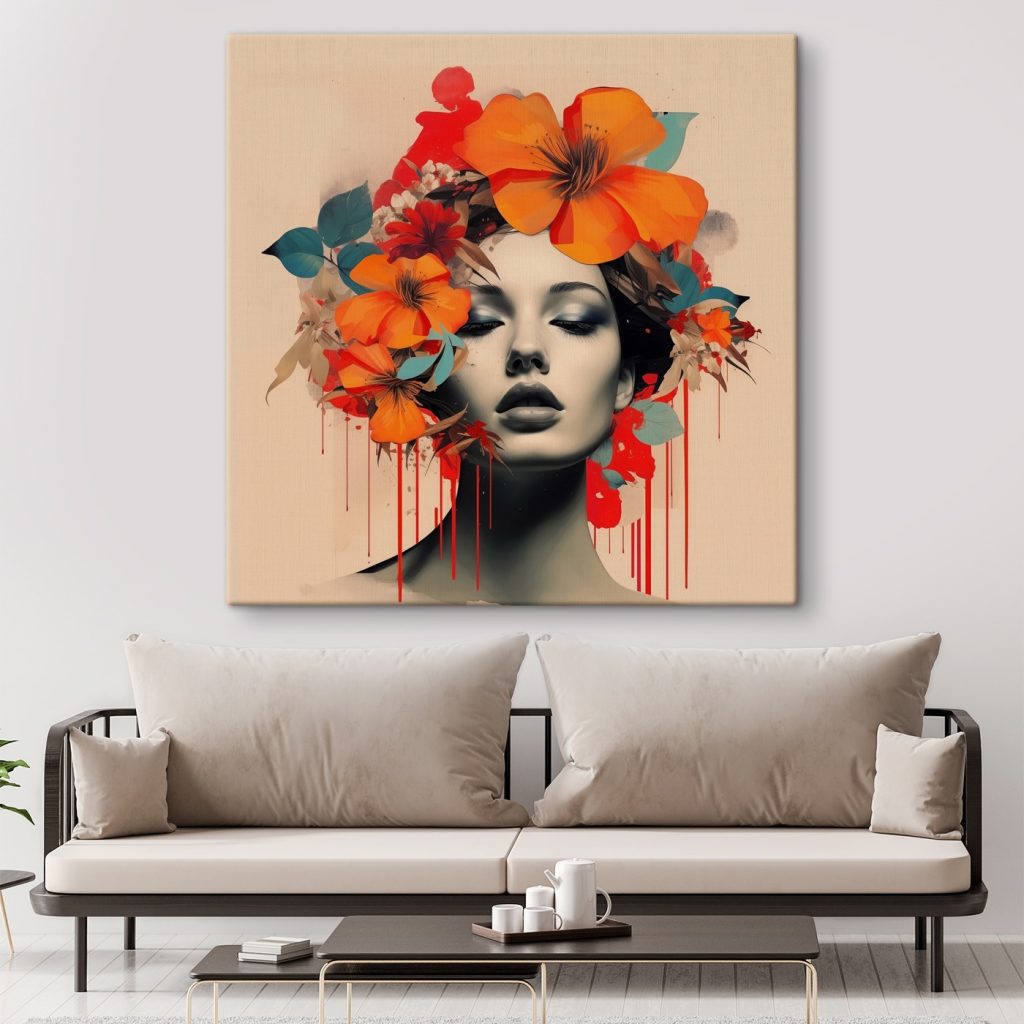 Couronne de fleurs orange — intérieur 2