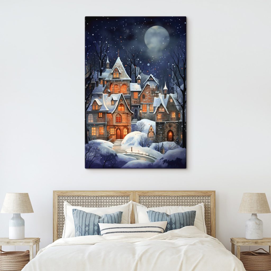 Village sous la lune — intérieur 1