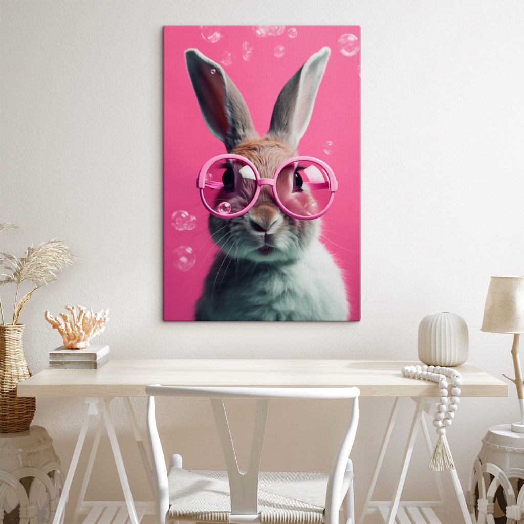 Lapin aux lunettes roses — intérieur 2