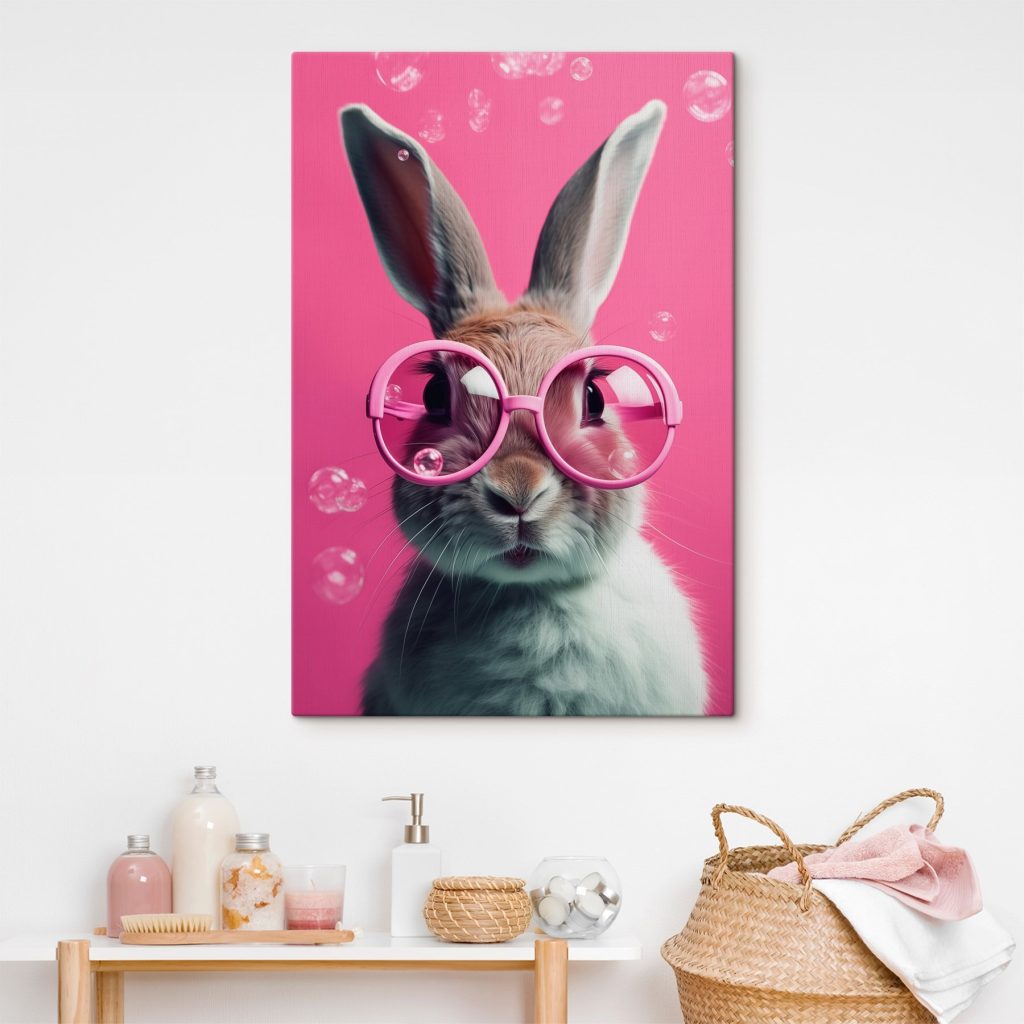 Lapin aux lunettes roses — intérieur 1