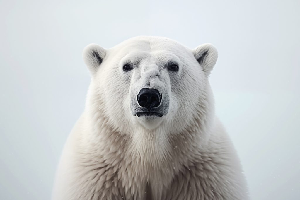 Ours blanc en silence — motif complet