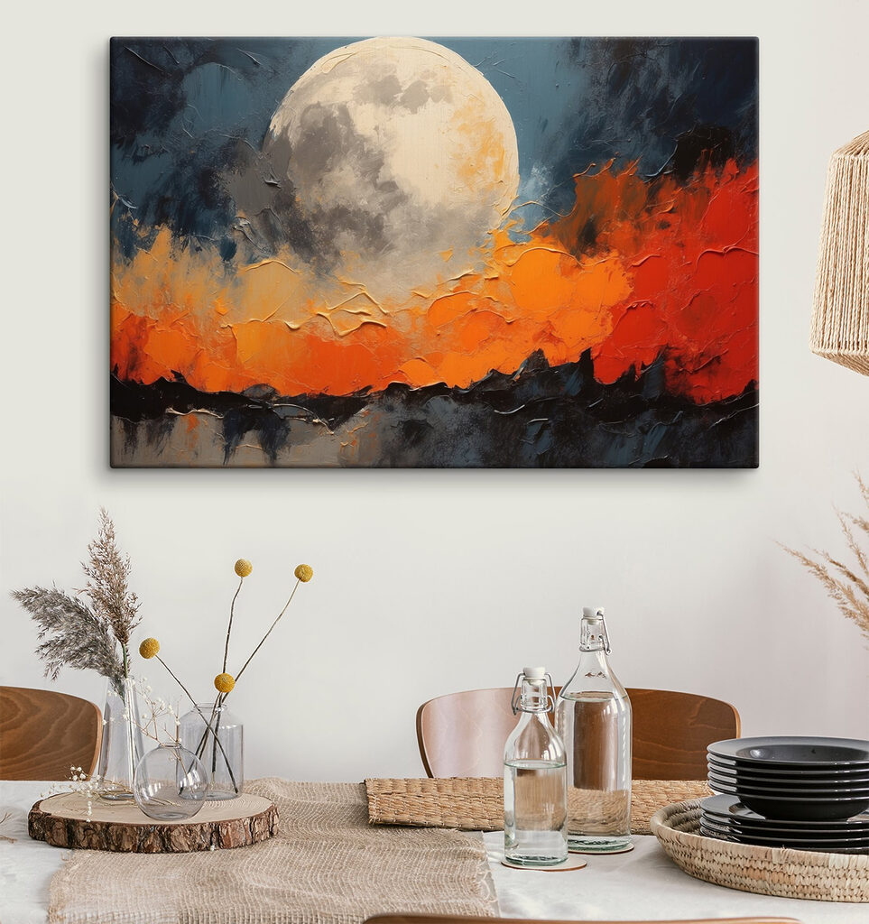 Lune sur montagnes orange — intérieur 3