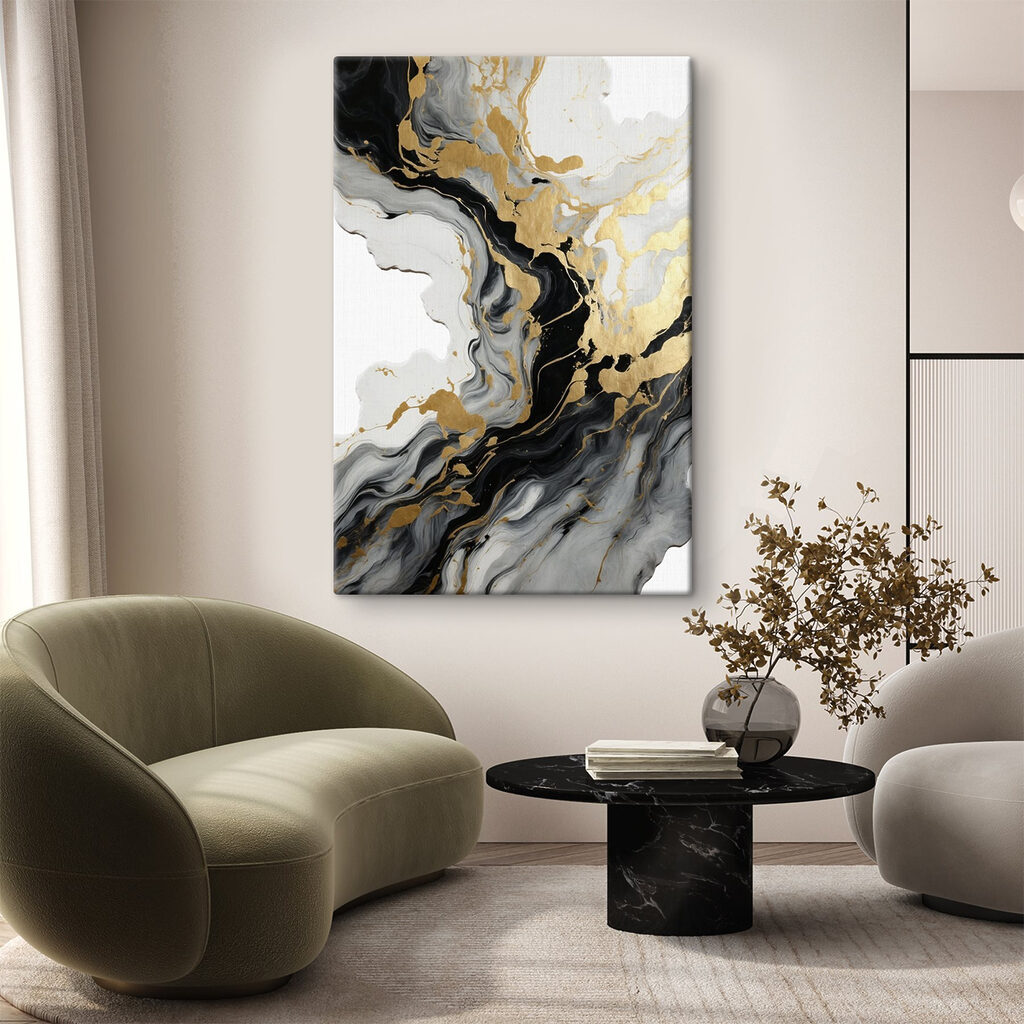 Veines d’or dans un intérieur