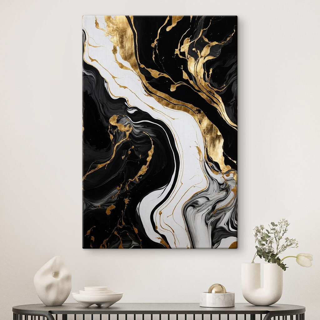 Coulée blanche sur noir — intérieur 1