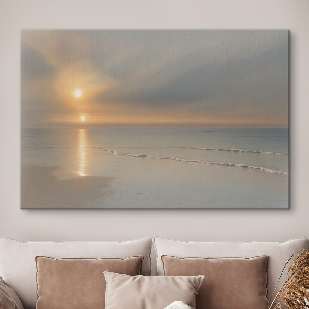 Plage calme au soleil dans un intérieur