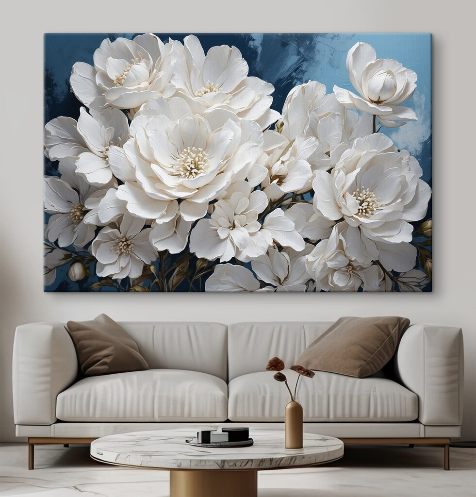 Bouquet blanc nocturne — intérieur 3