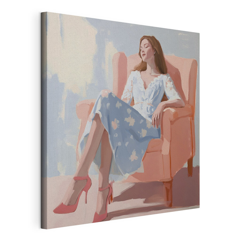 Repos au fauteuil pêche, toile tendue et bord enveloppé